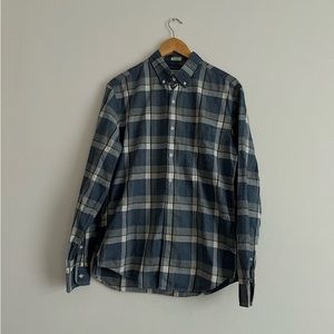 J Crew Classic Plaid Cotton Button Down Shirt